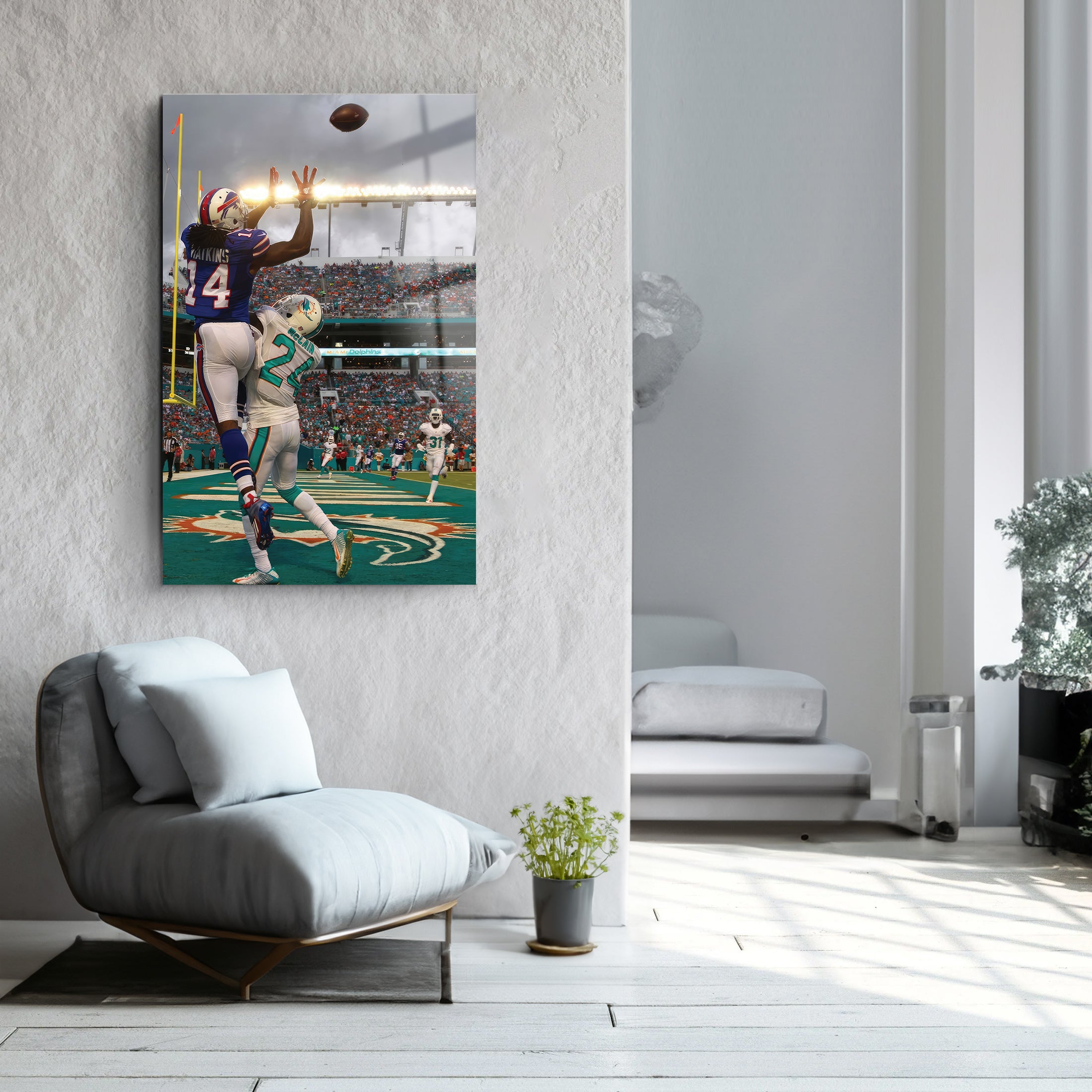 Football score | Glass Wall Art