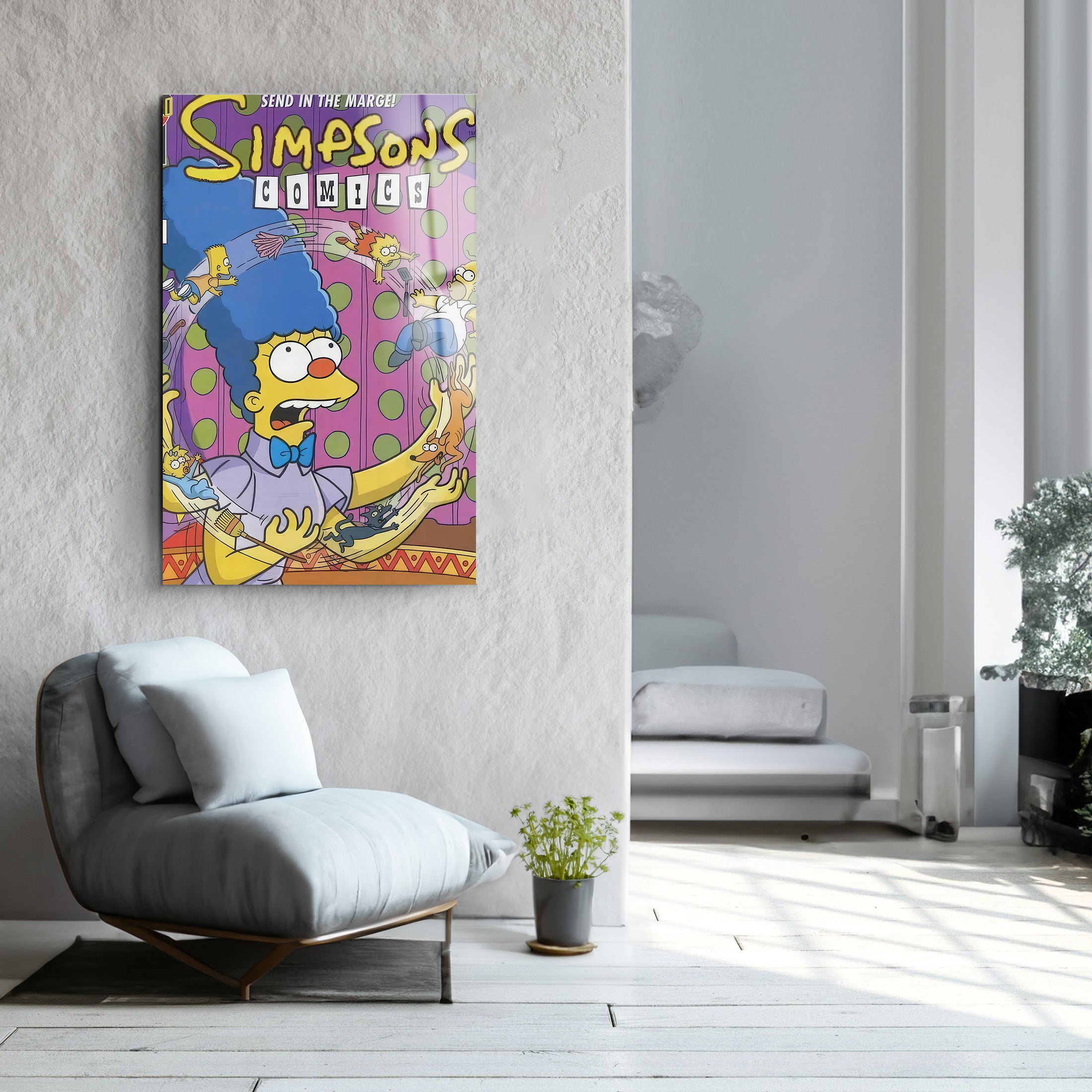 Simpsons Comic | Glass Wall Art