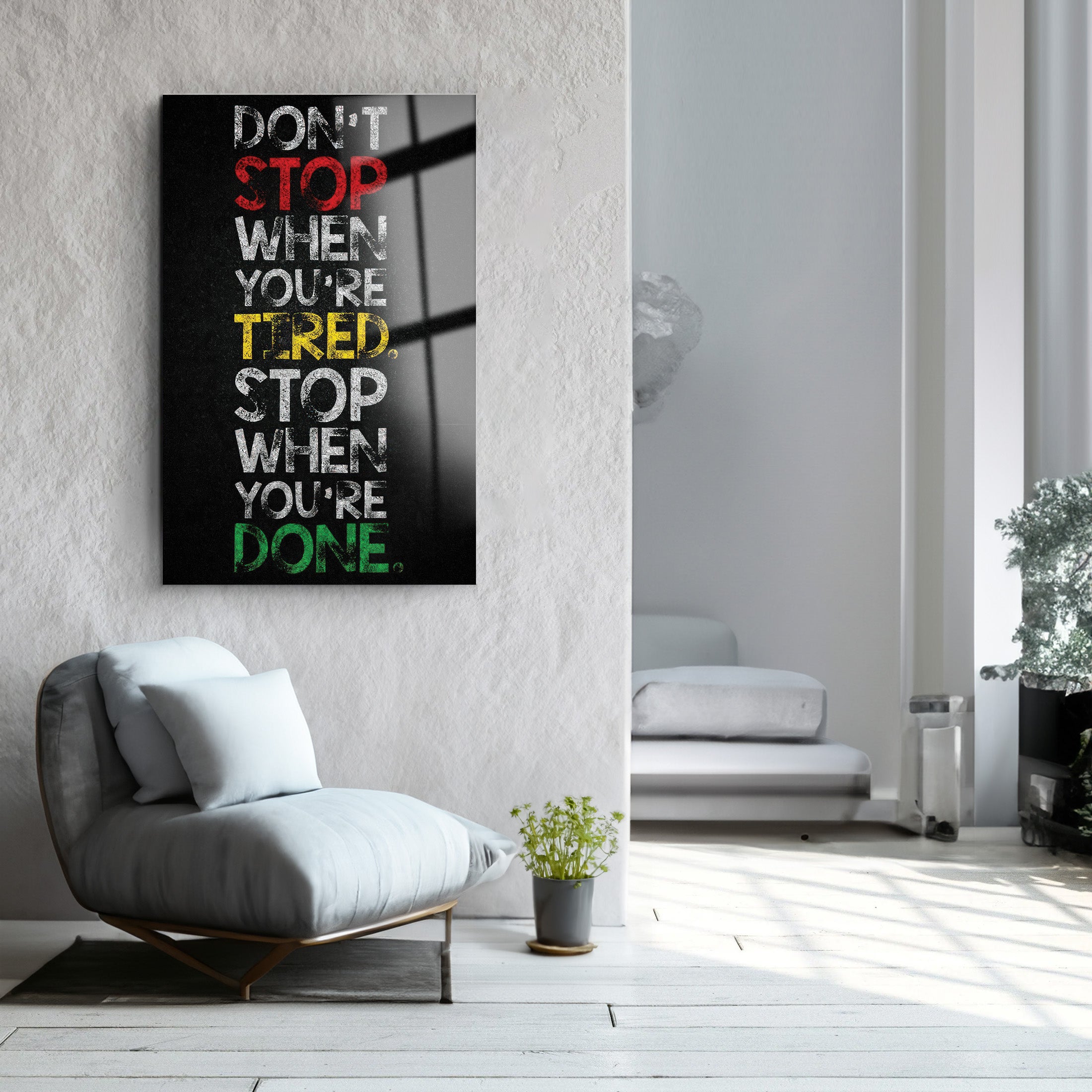 Don't Stop | Glass Wall Art