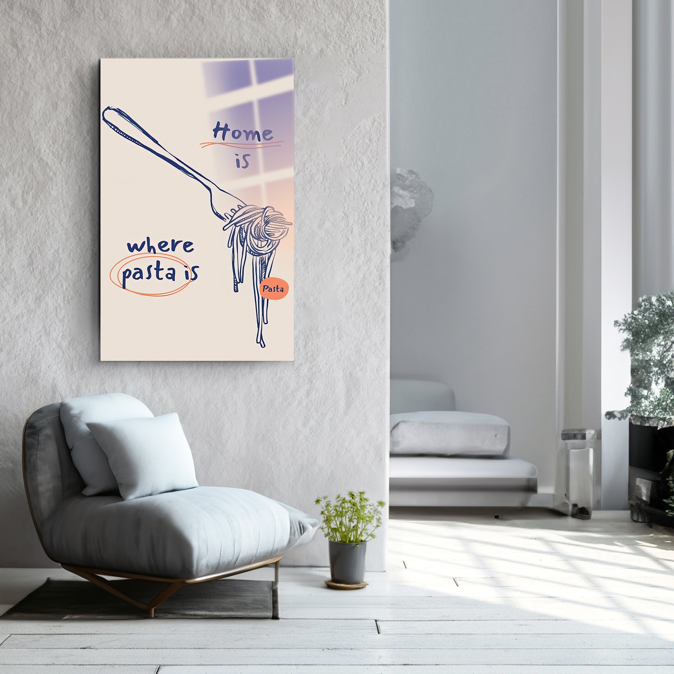 Home is Where | Glass Wall Art