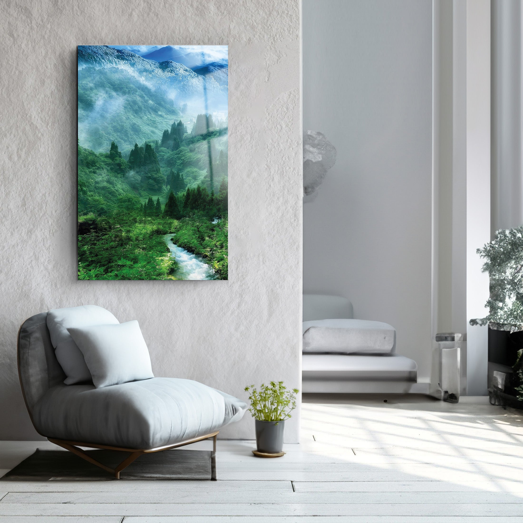 River View | Glass Wall Art