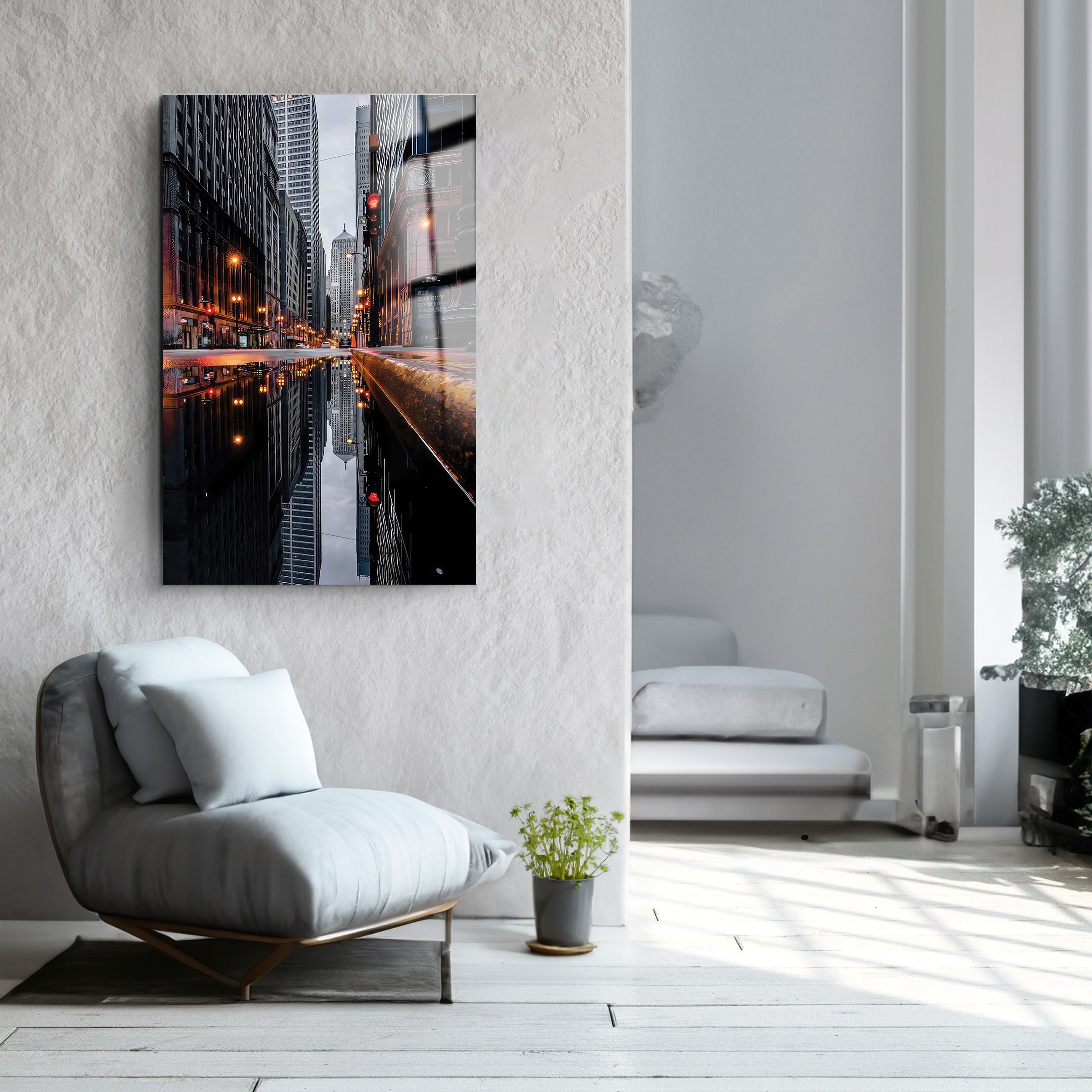 Bright City | Glass Wall Art