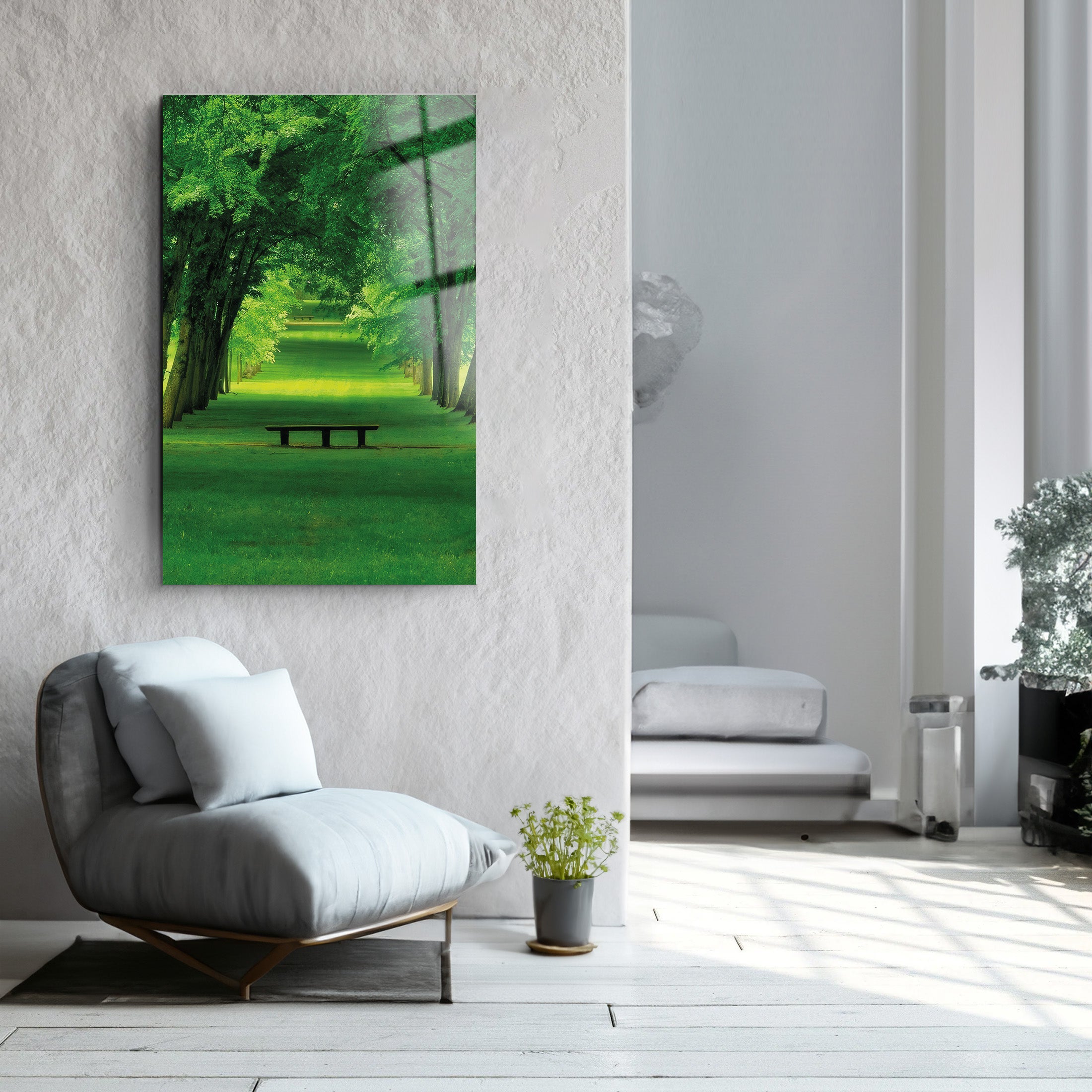 Peaceful Forest | Glass Wall Art