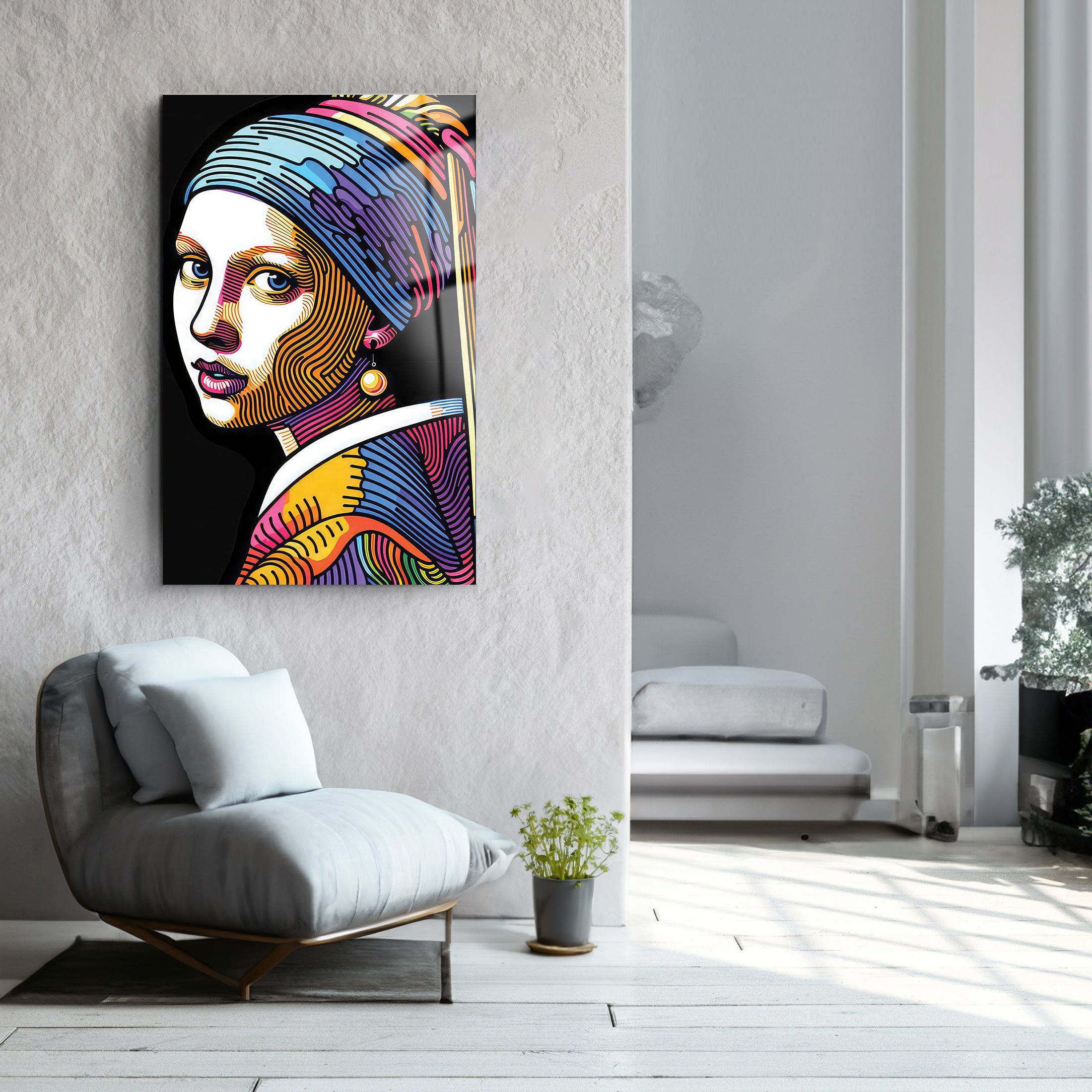 Girl With A Pearl Earring | Glass Wall Art