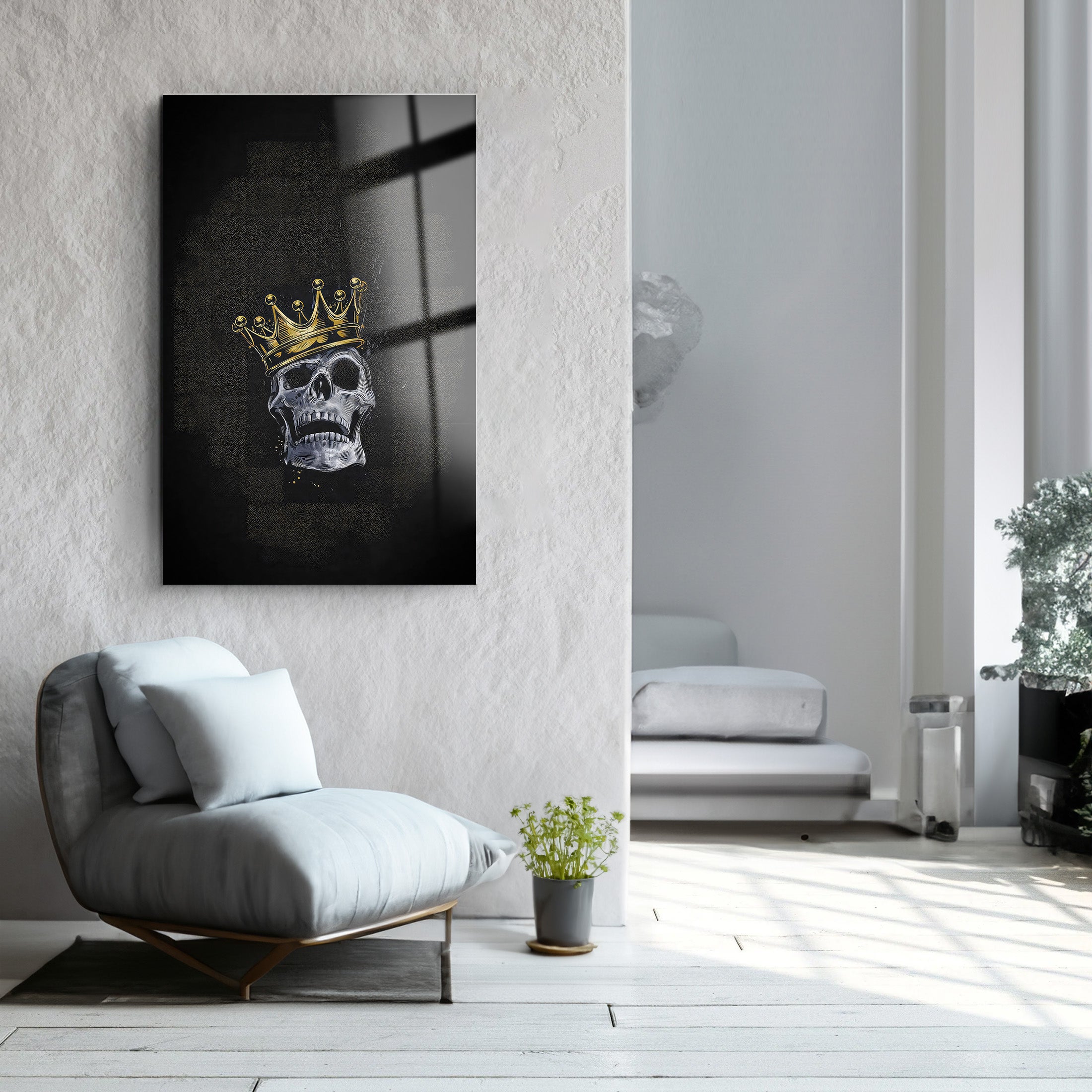 King Skull | Glass Wall Art