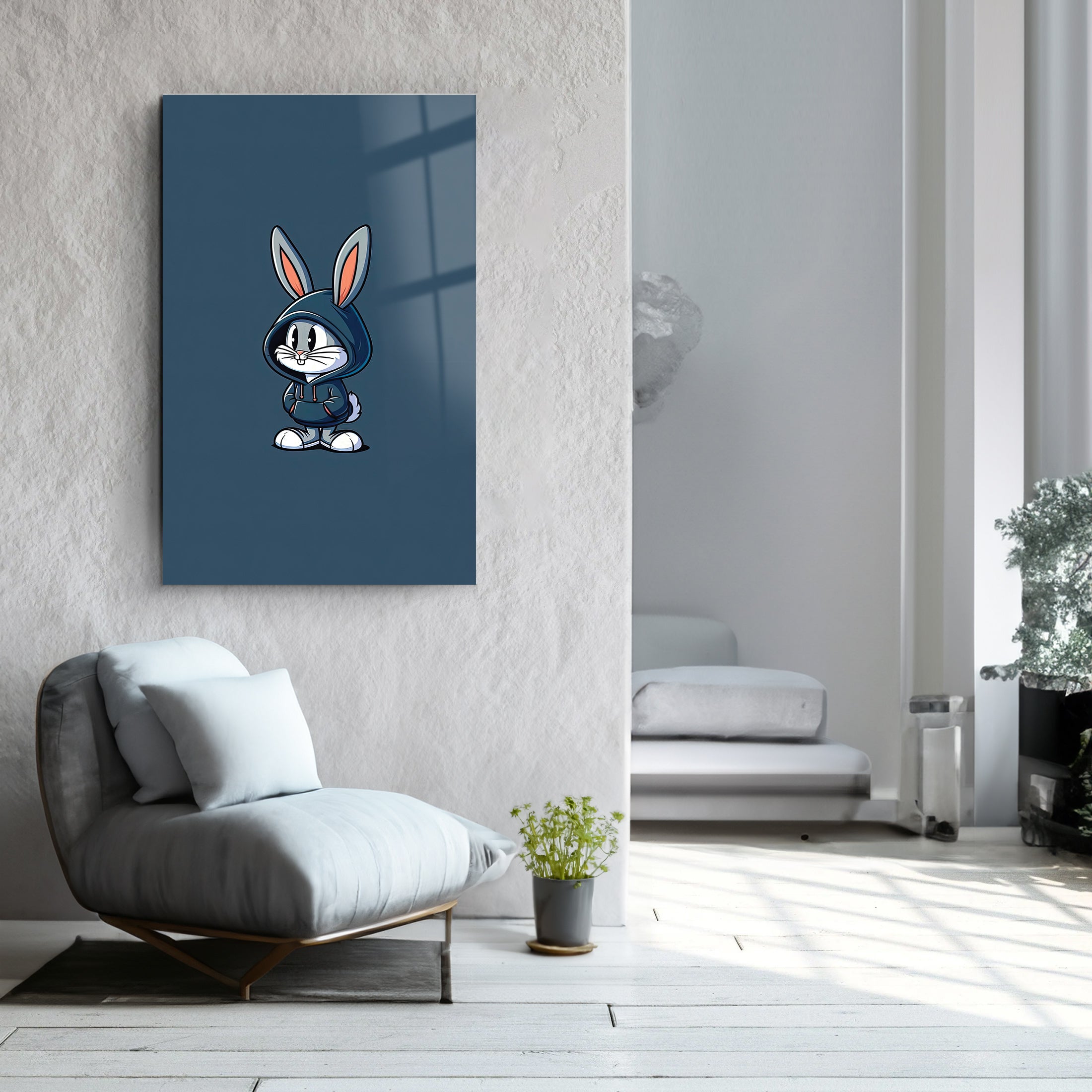 Bunny | Glass Wall Art