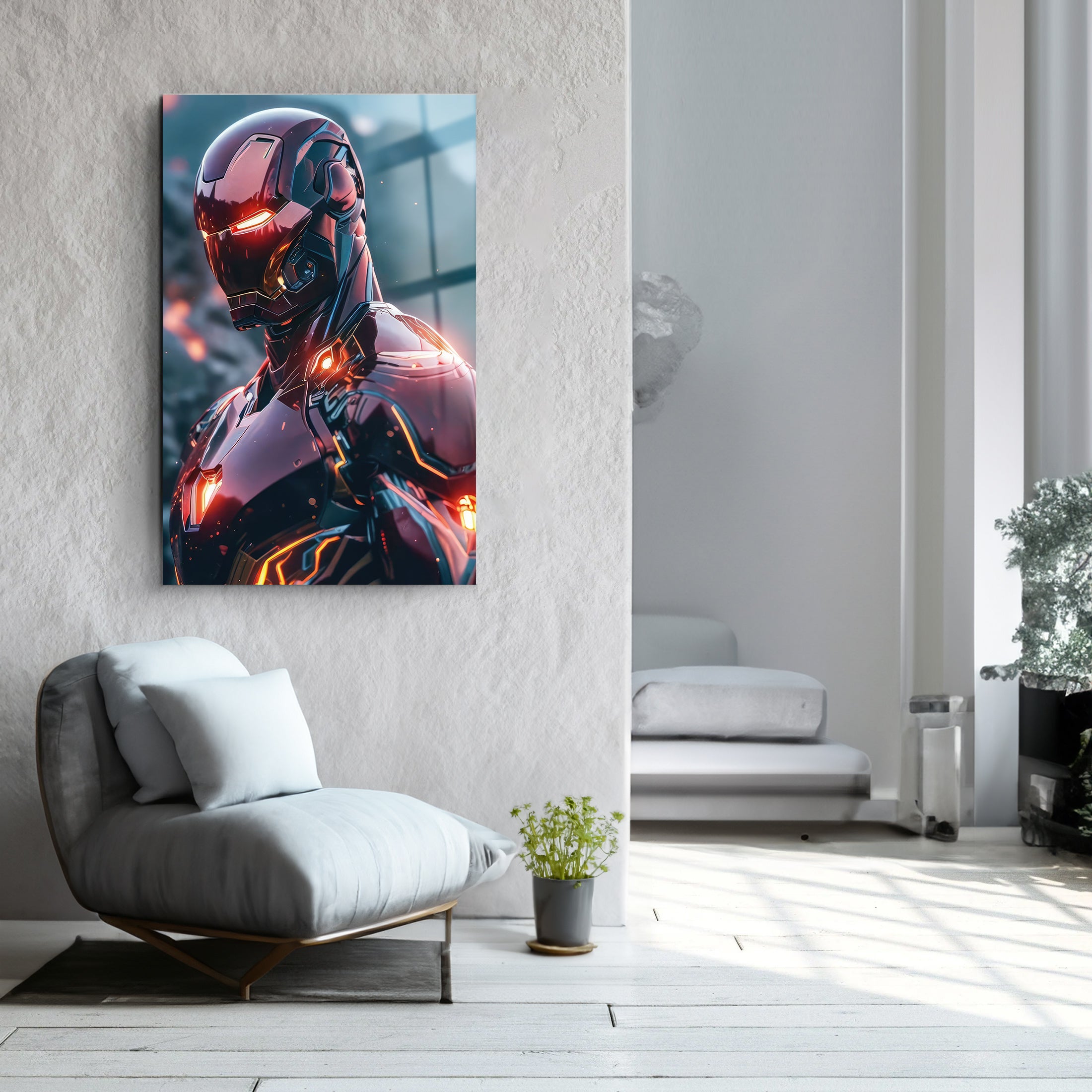 Charismatic Iron | Glass Wall Art