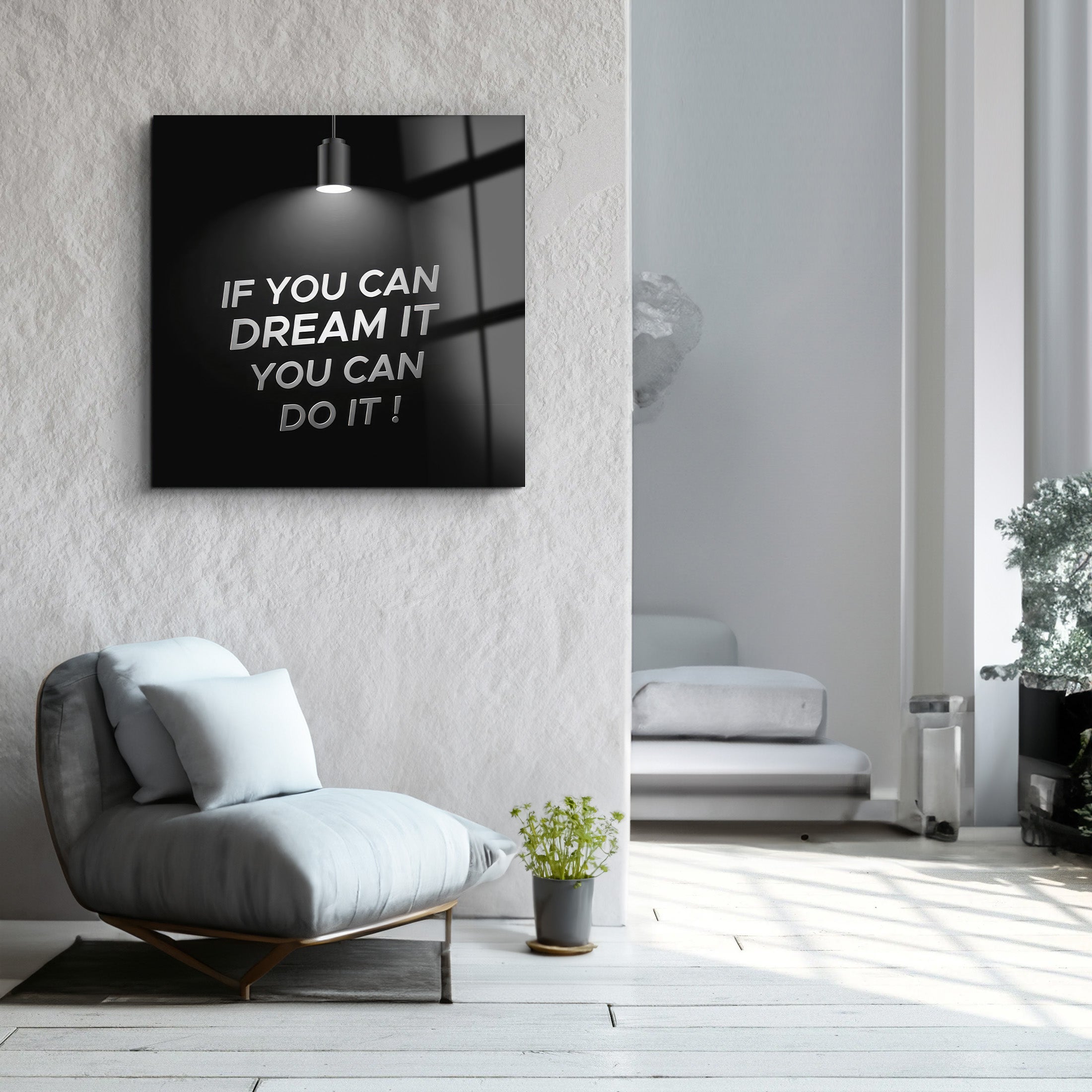 You Can do it| Glass Wall Art