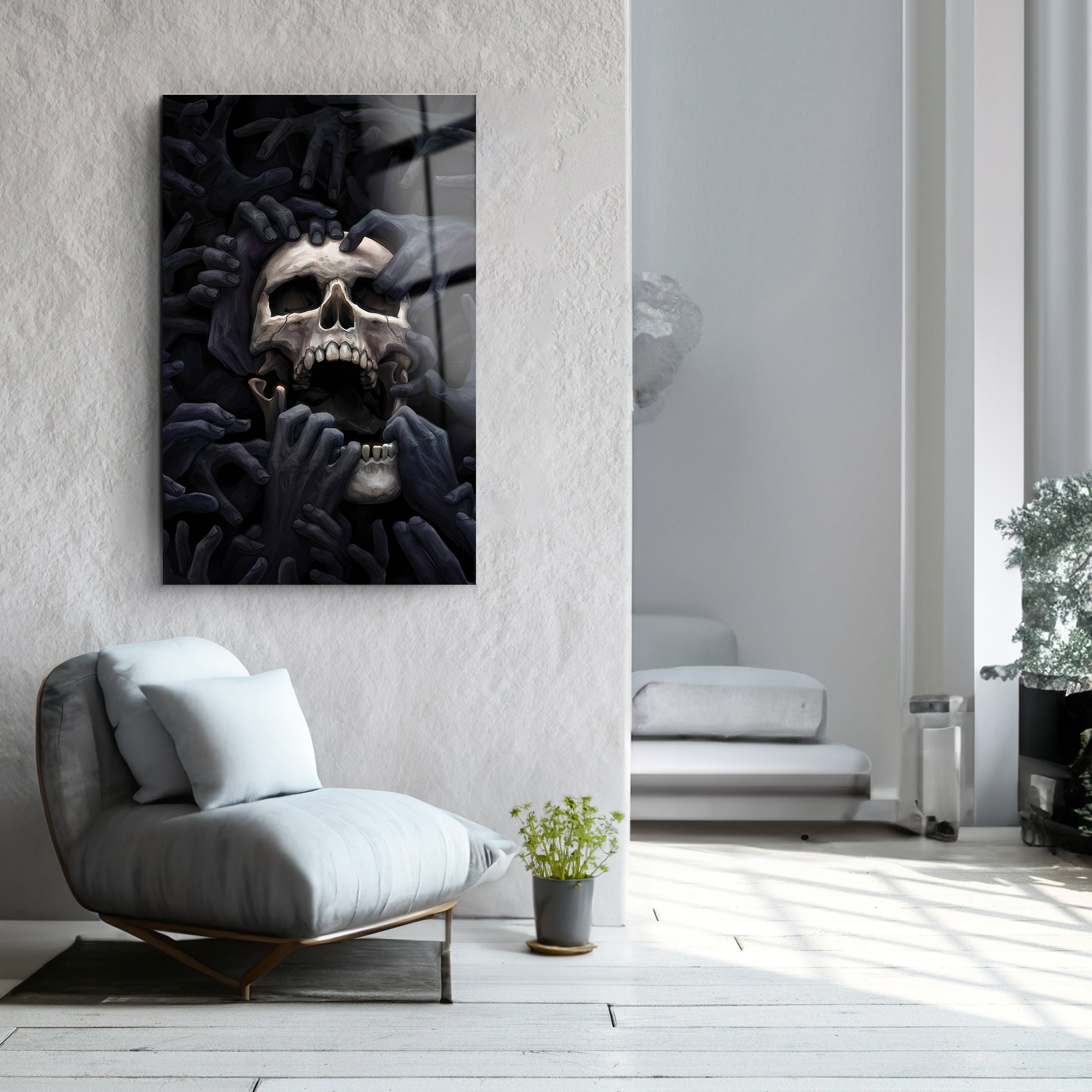 Death From Four Corners | Glass Wall Art