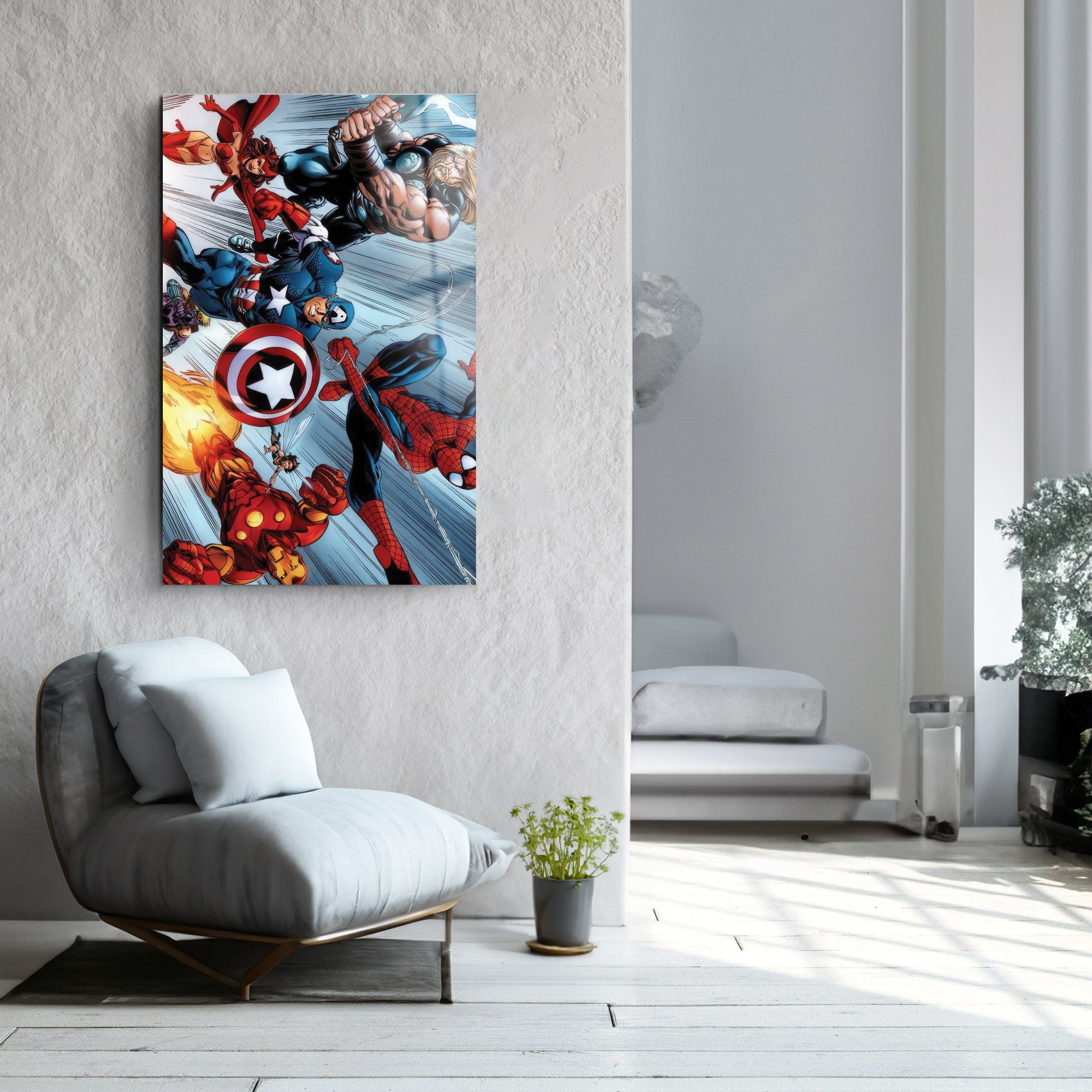 Super Heroes | Glass Wall Art