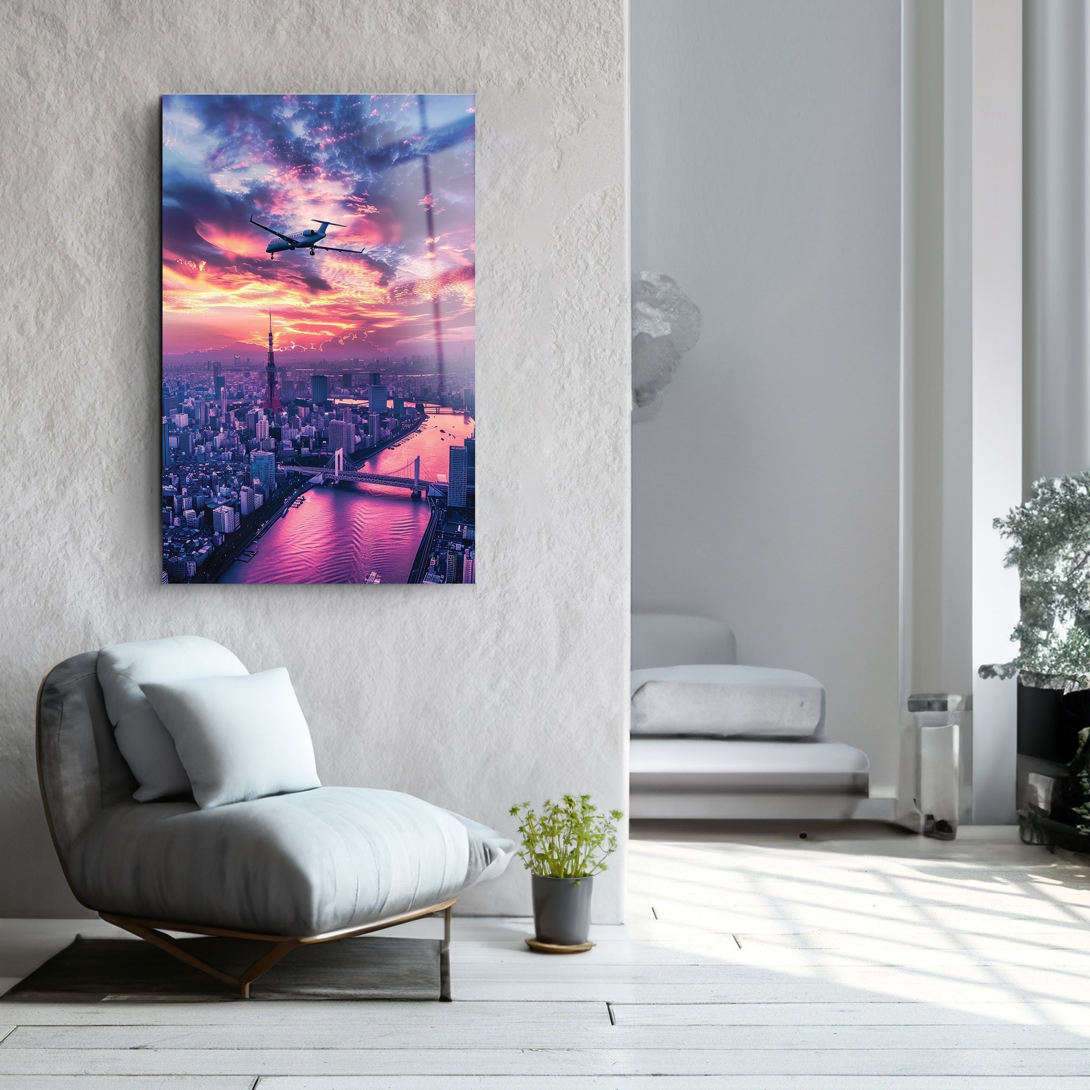 Pink Sky | Glass Wall Art