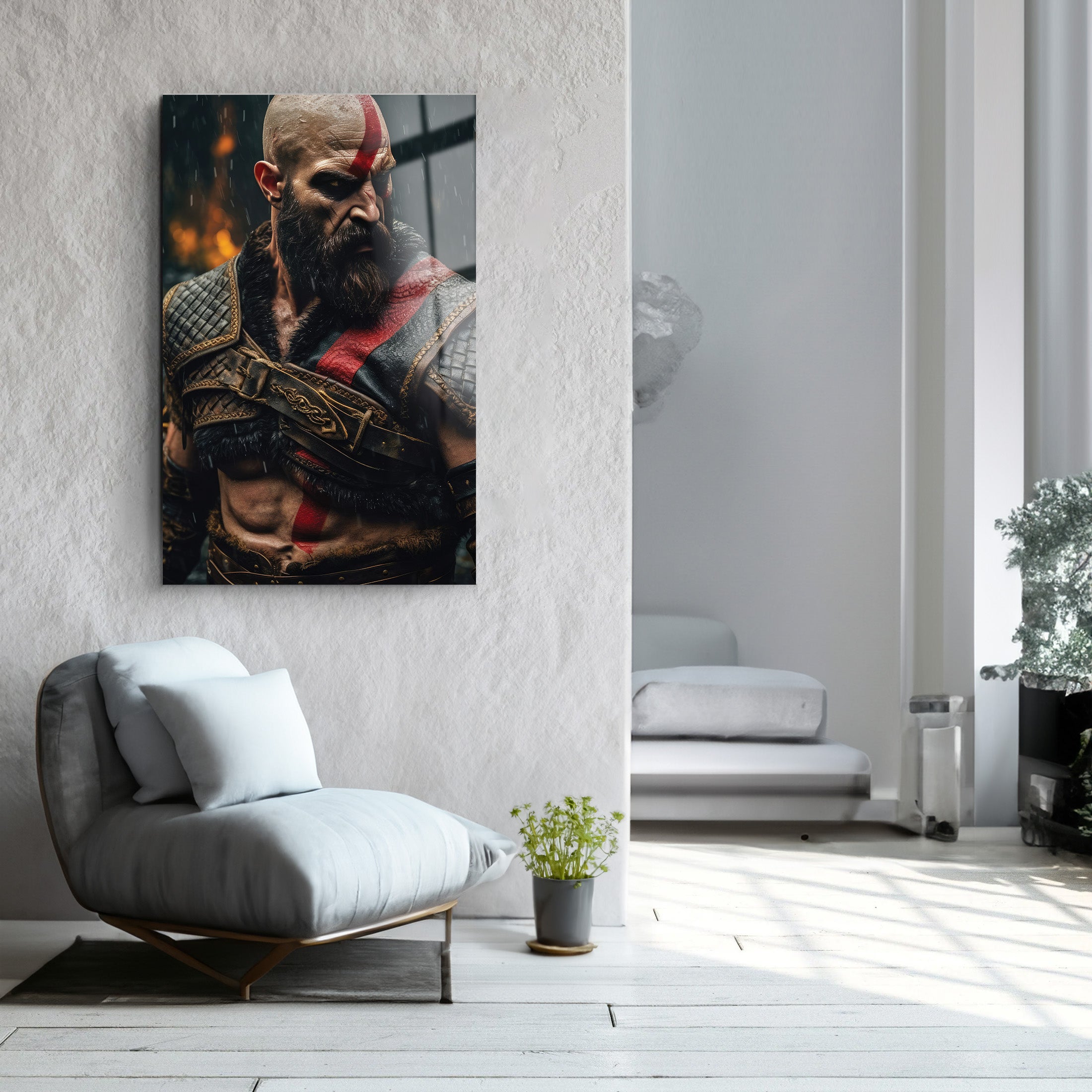 God Of War 2 | Glass Wall Art