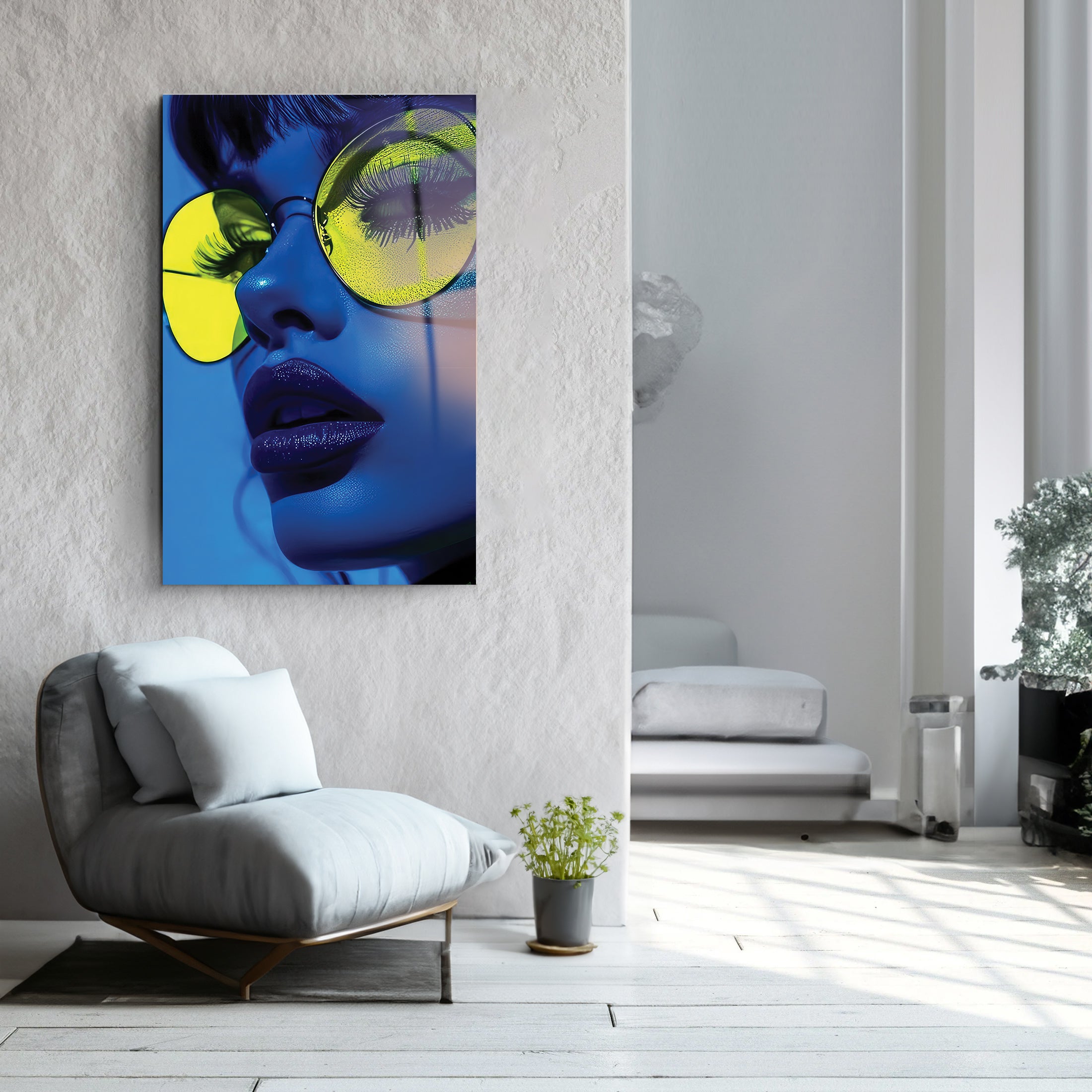 Serious Woman | Glass Wall Art