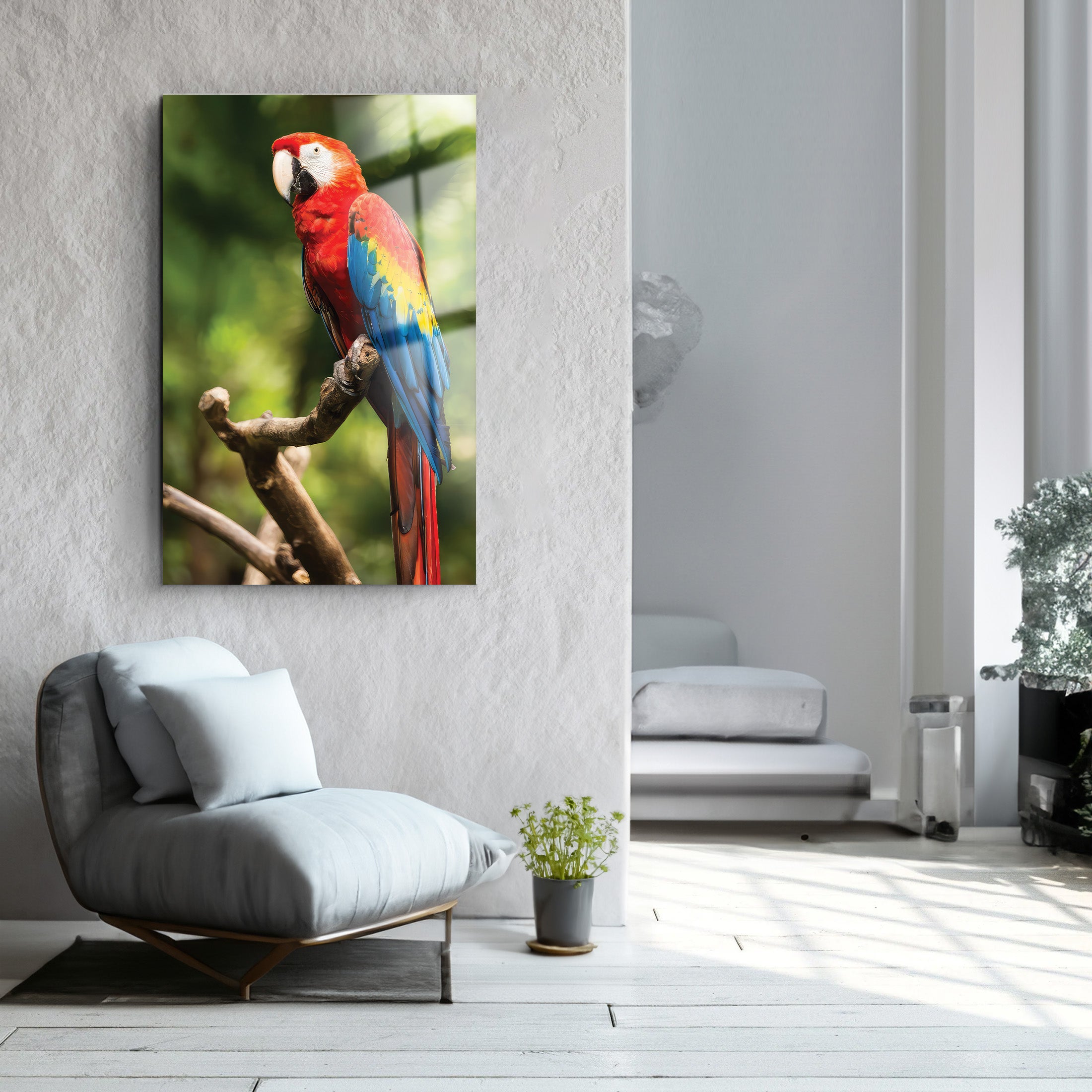 Parrot | Glass Wall Art