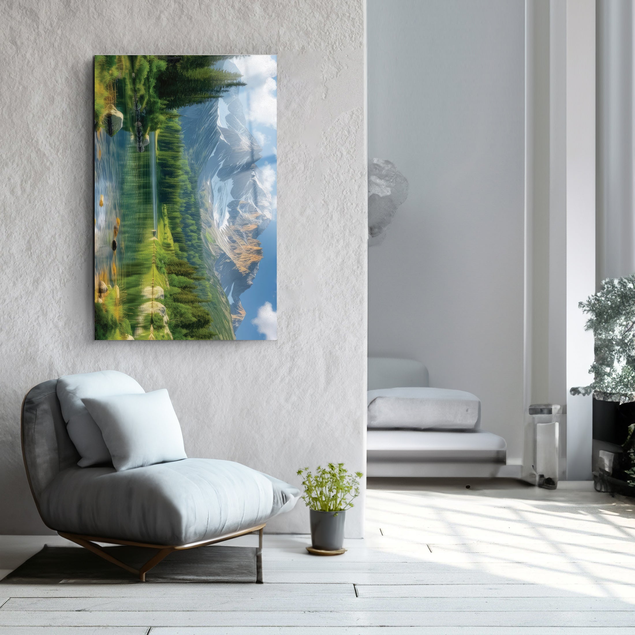 Blue Nature | Glass Wall Art