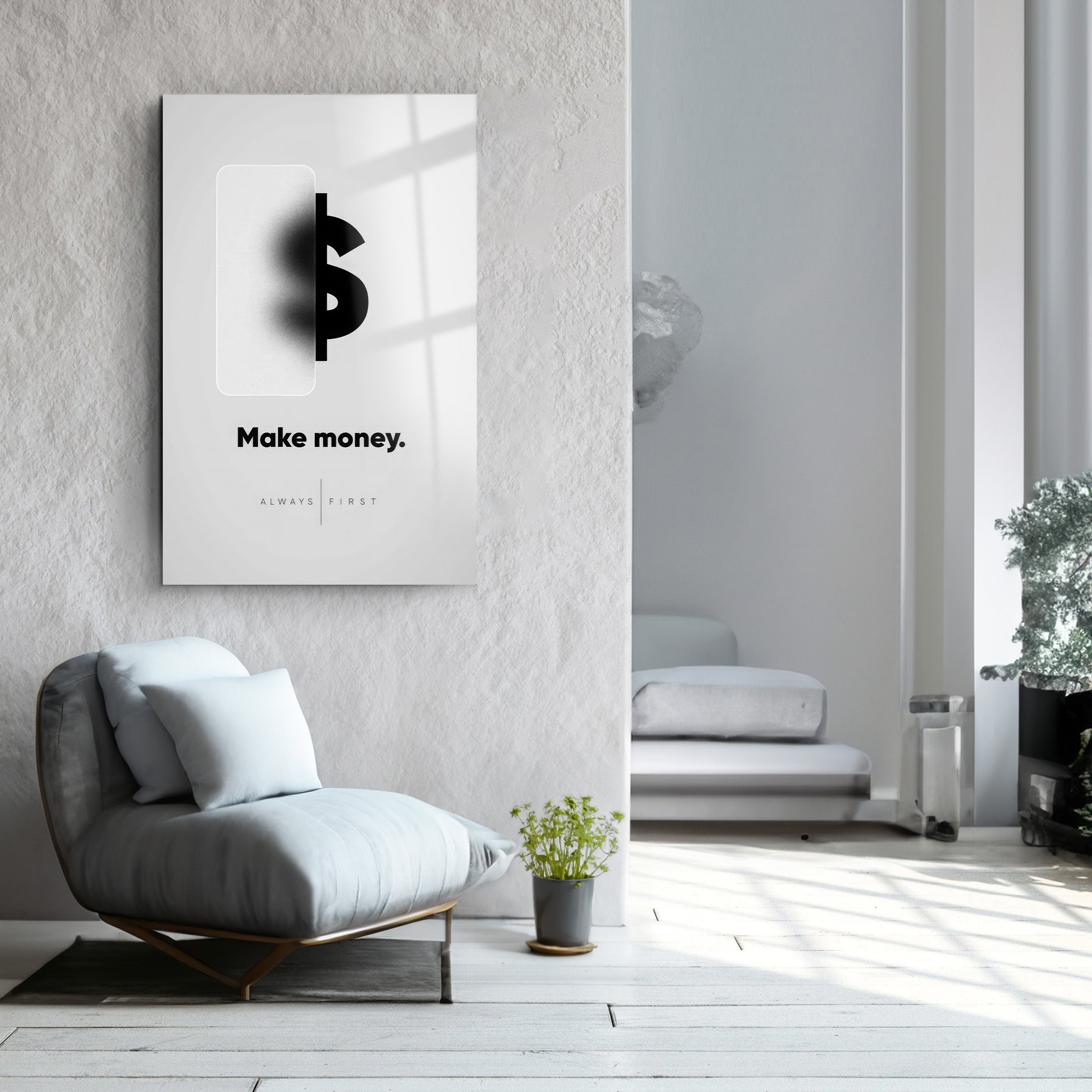 Make Money | Glass Wall Art