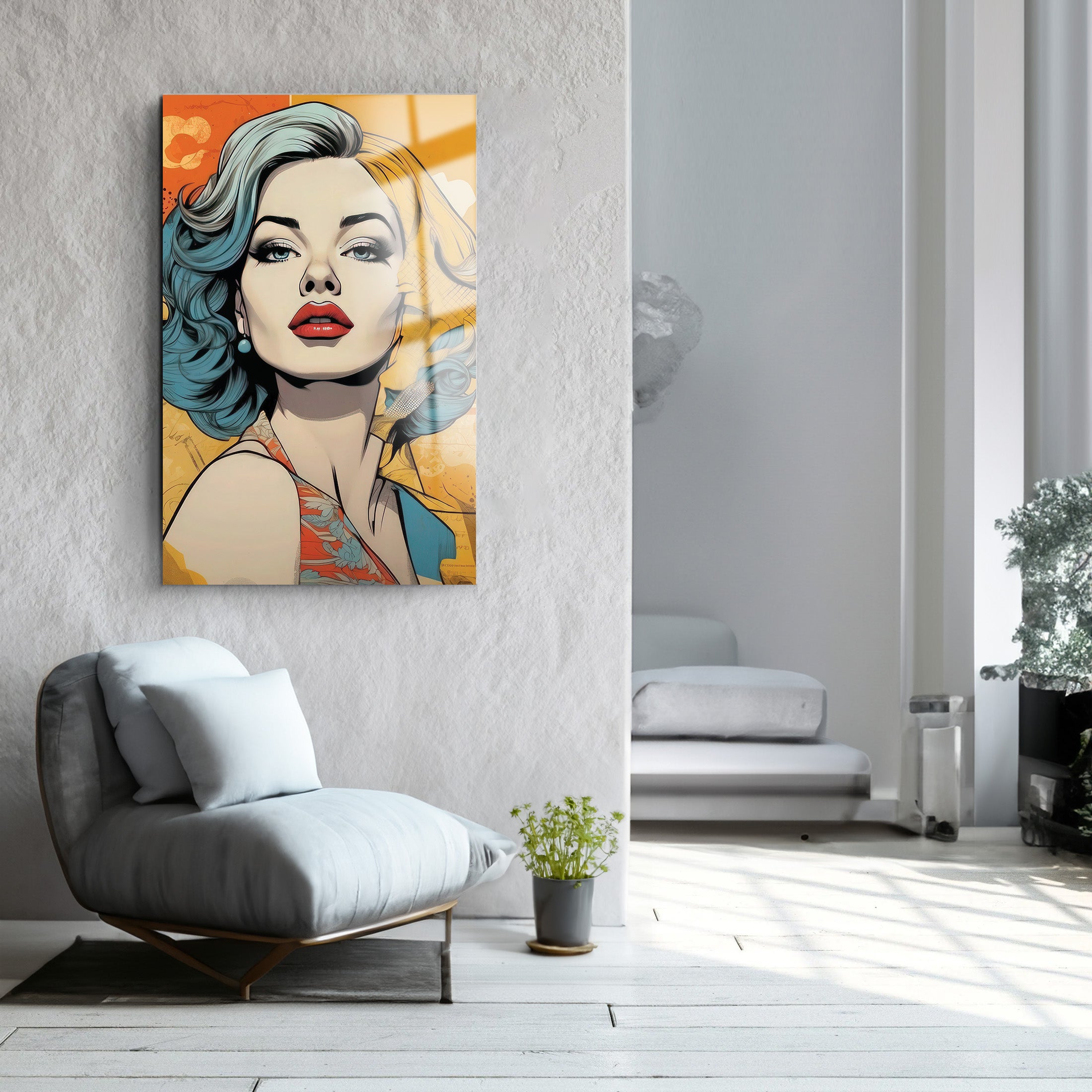 Monroe |Glass Wall Art