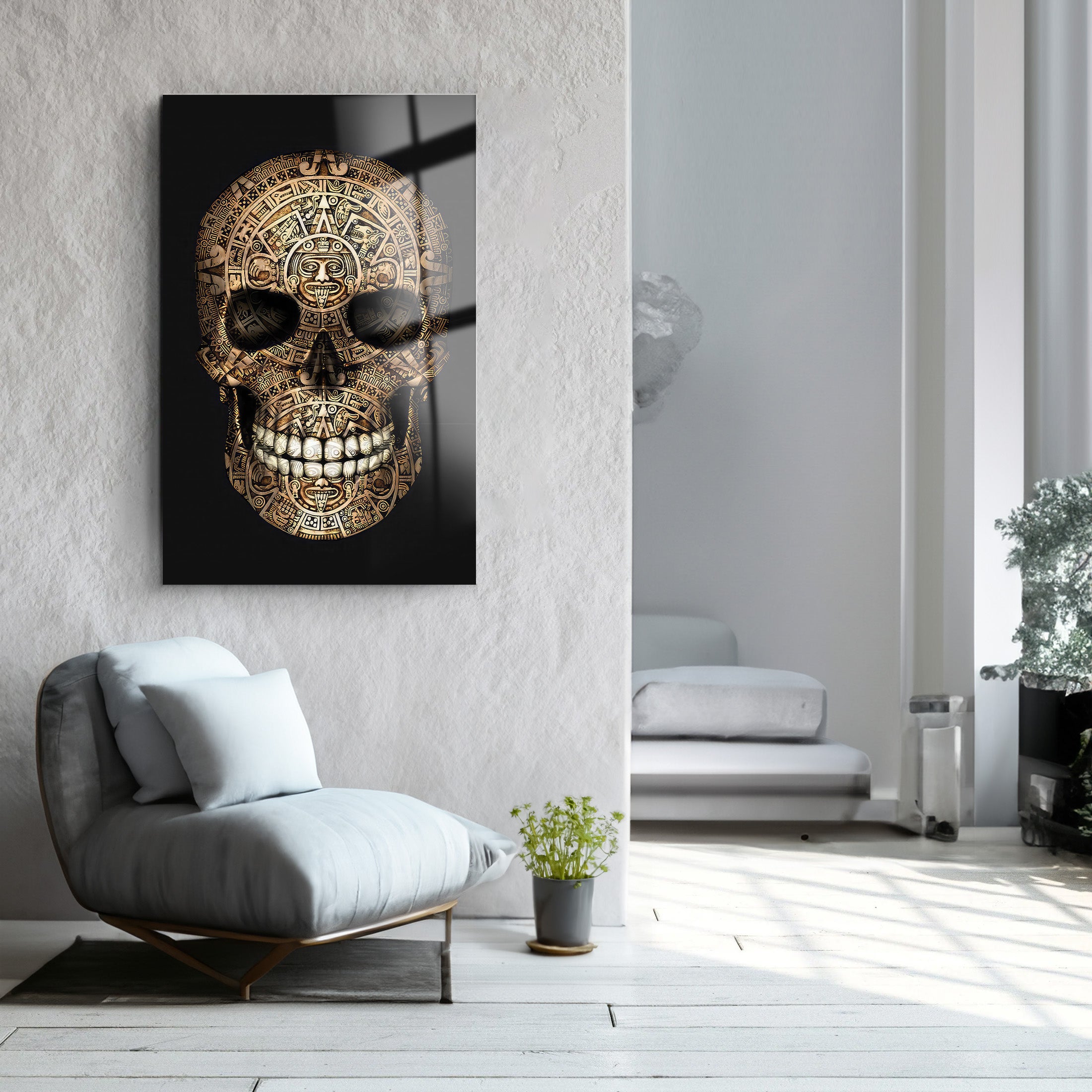 Mystic Skull | Glass Wall Art