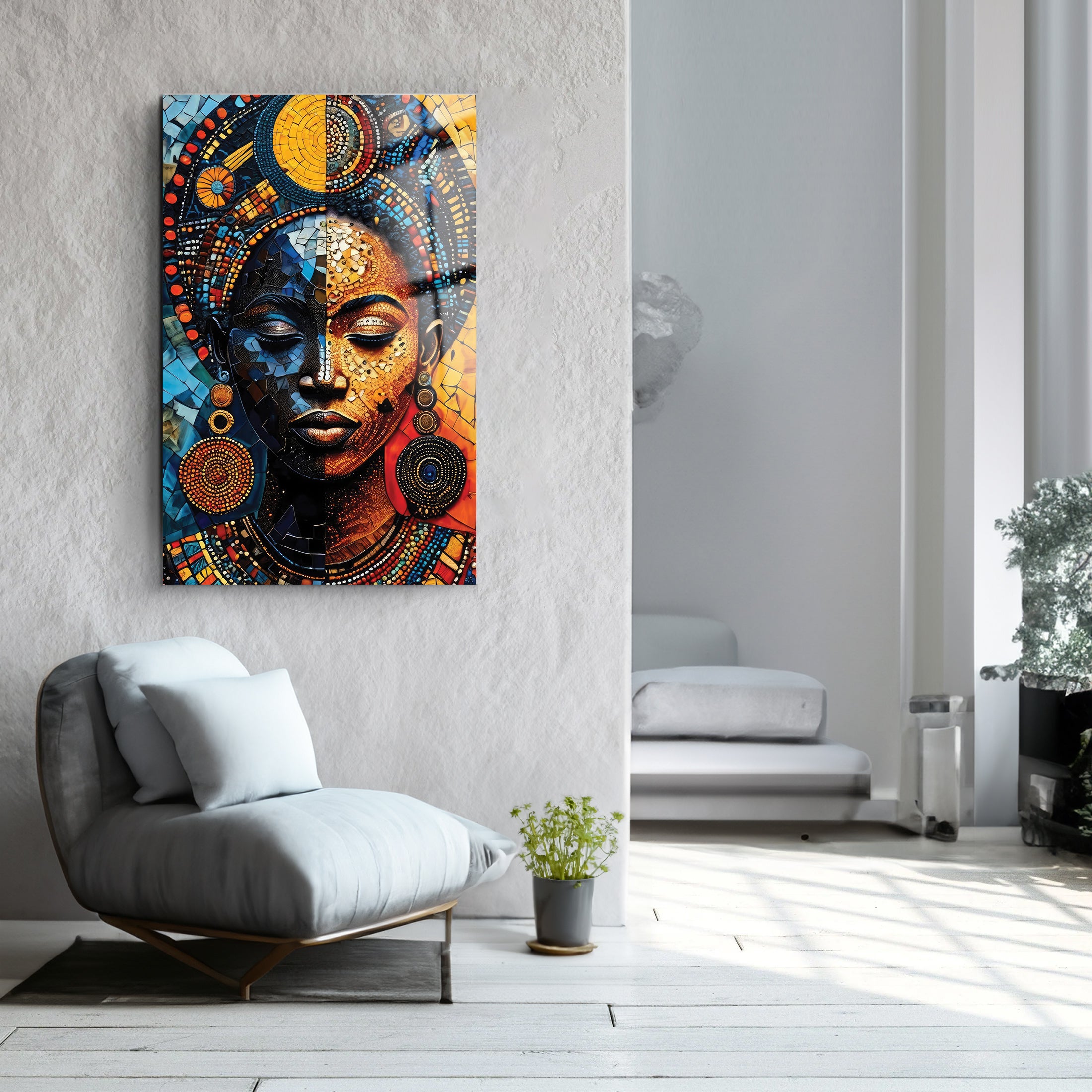 Egypt Girl | Glass Wall Art