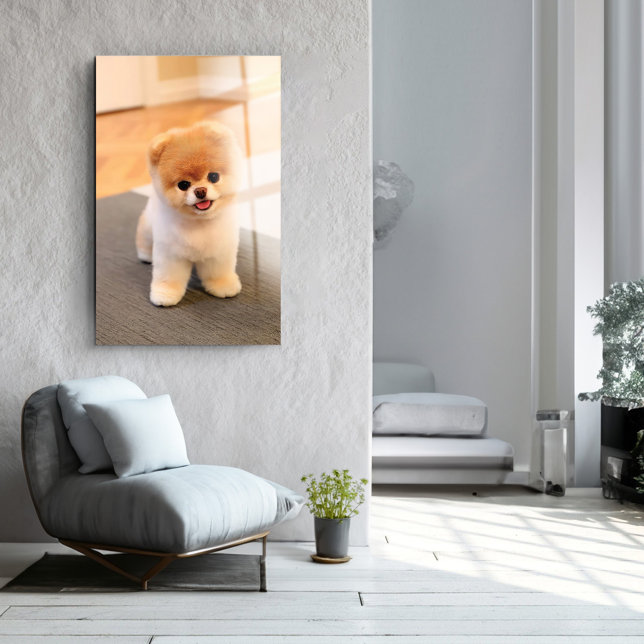 Cute Dog | Glass Wall Art