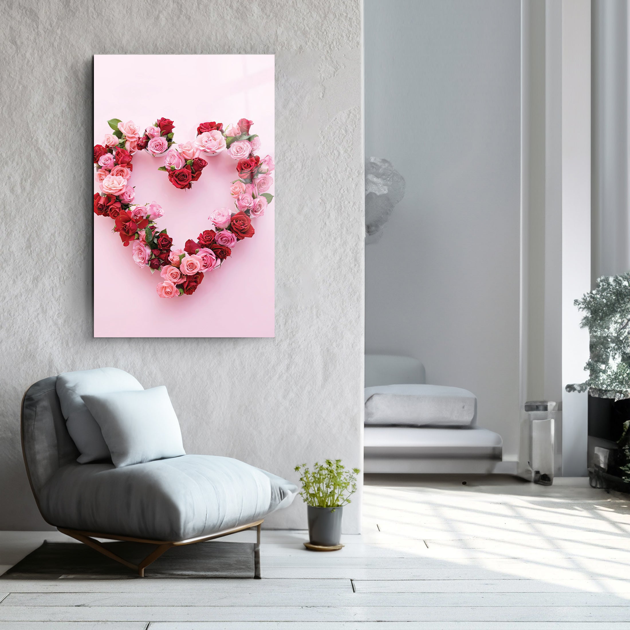 Love Heart | Glass Wall Art