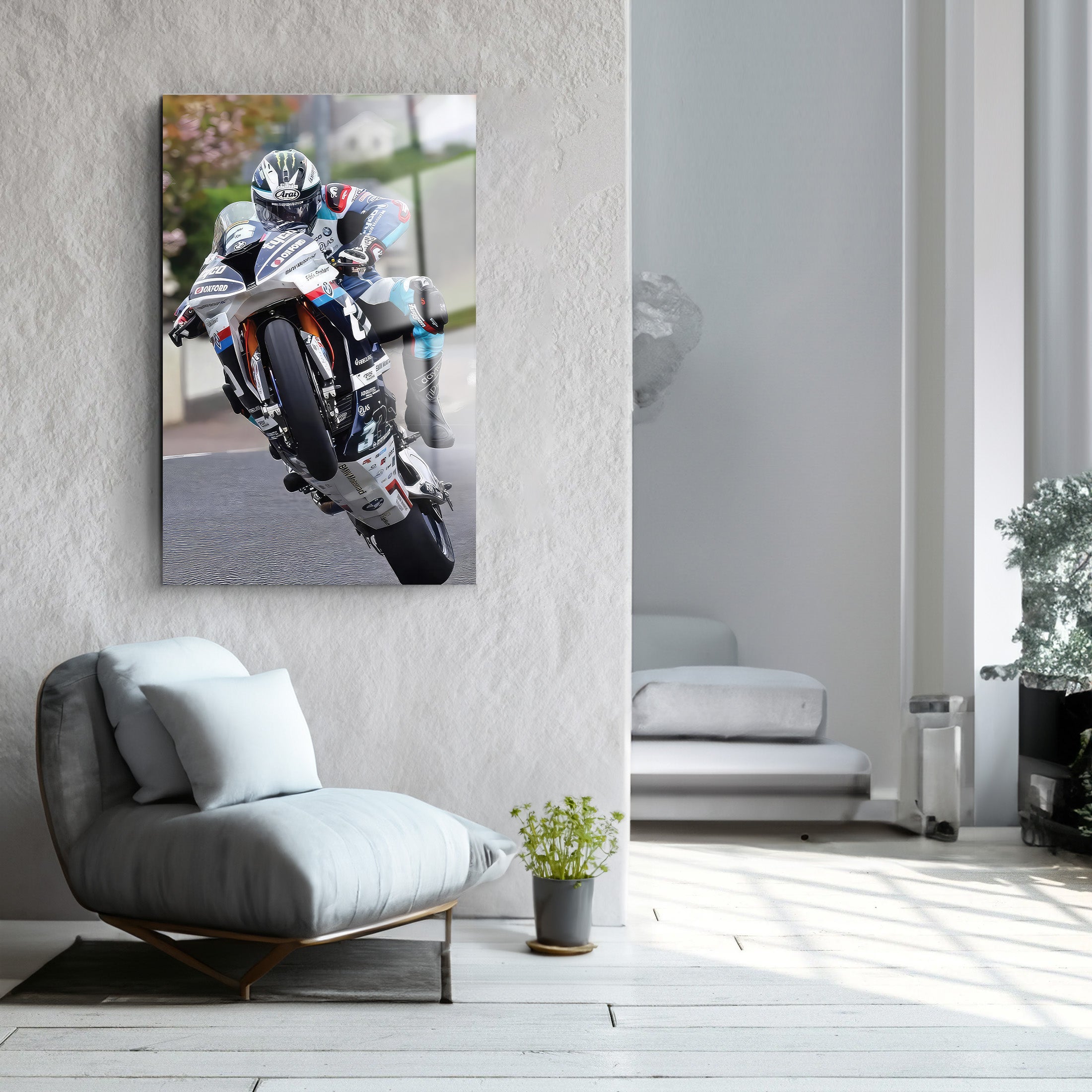 Super Bike | Glass Wall Art