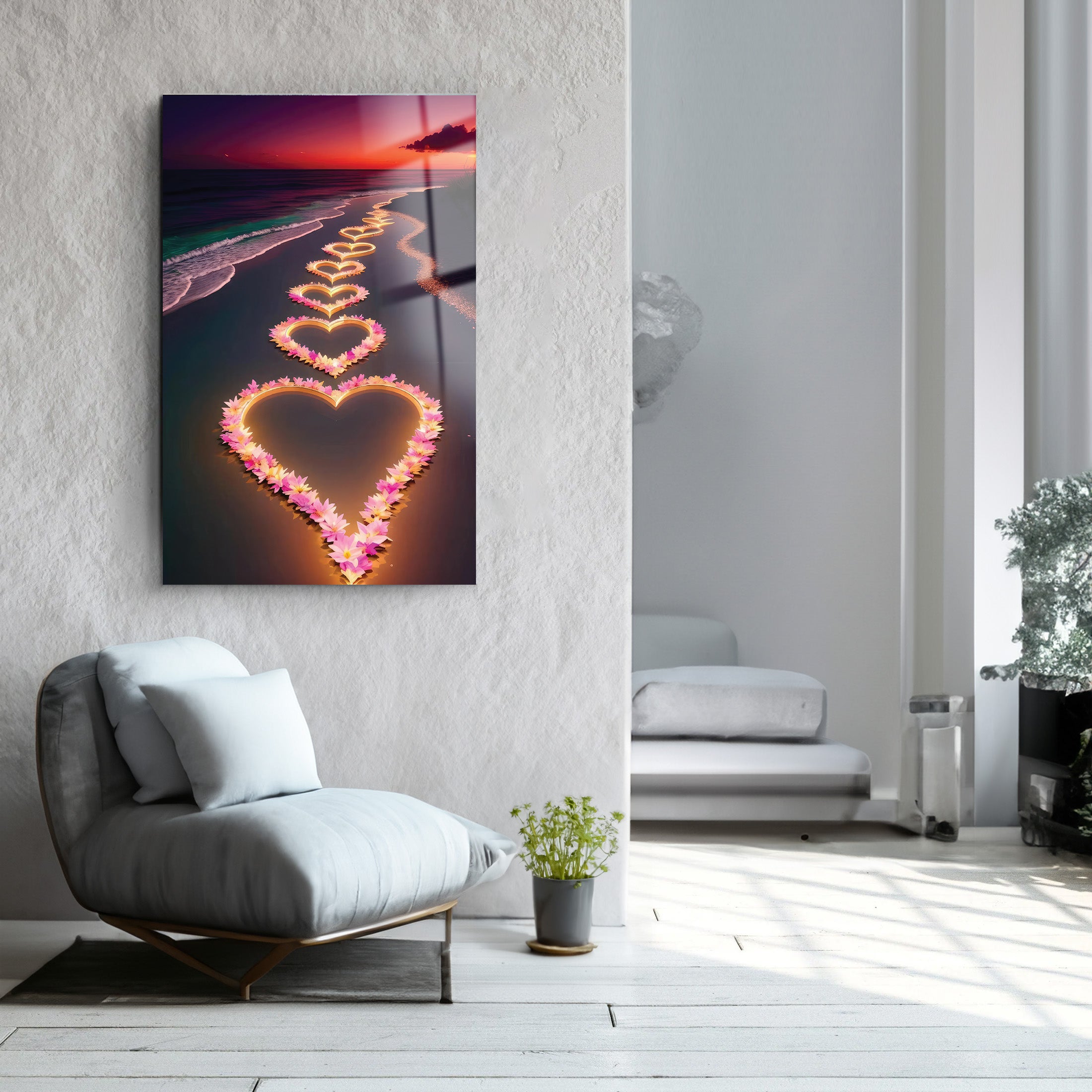 Romance Path | Glass Wall Art