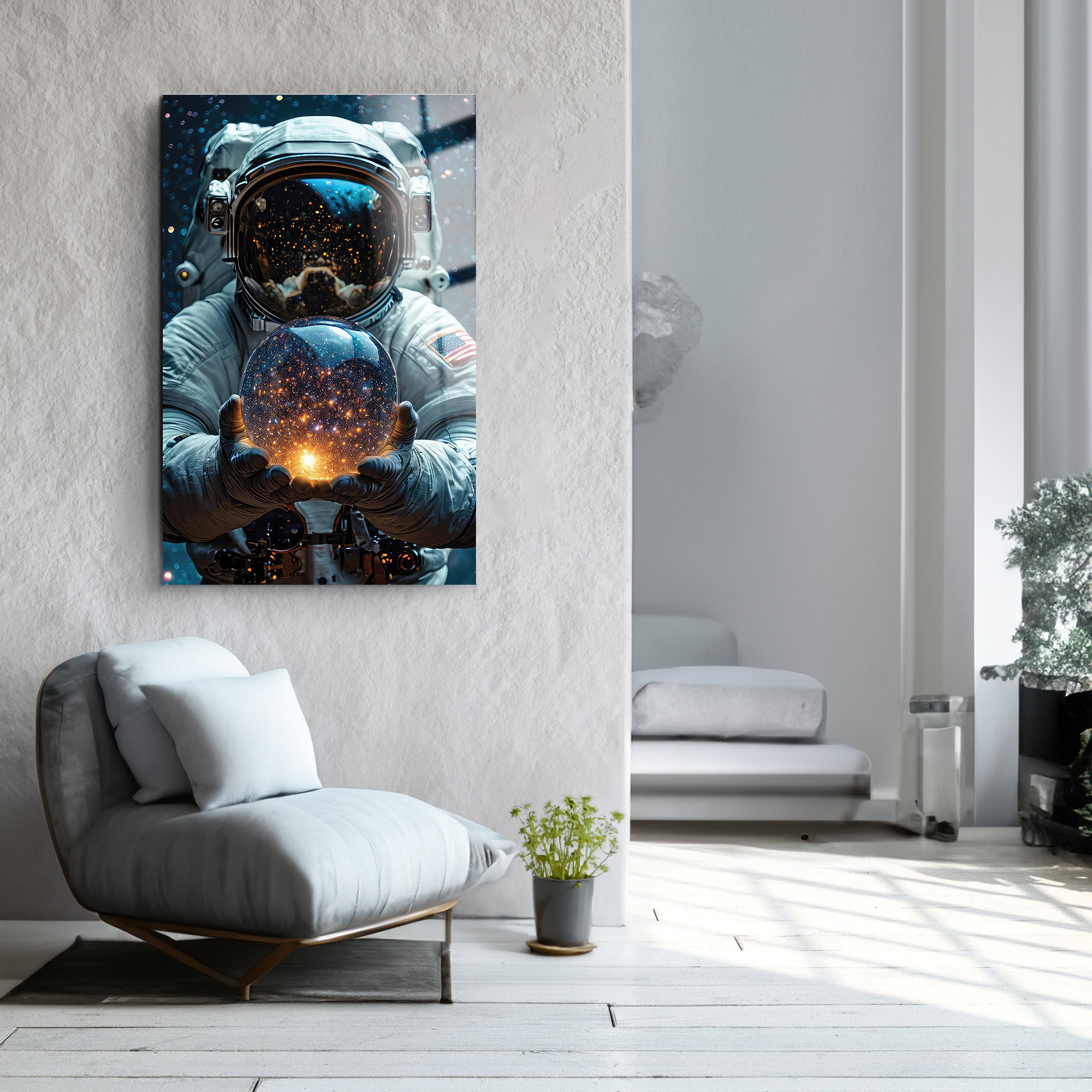 Astronaut | Glass Wall Art