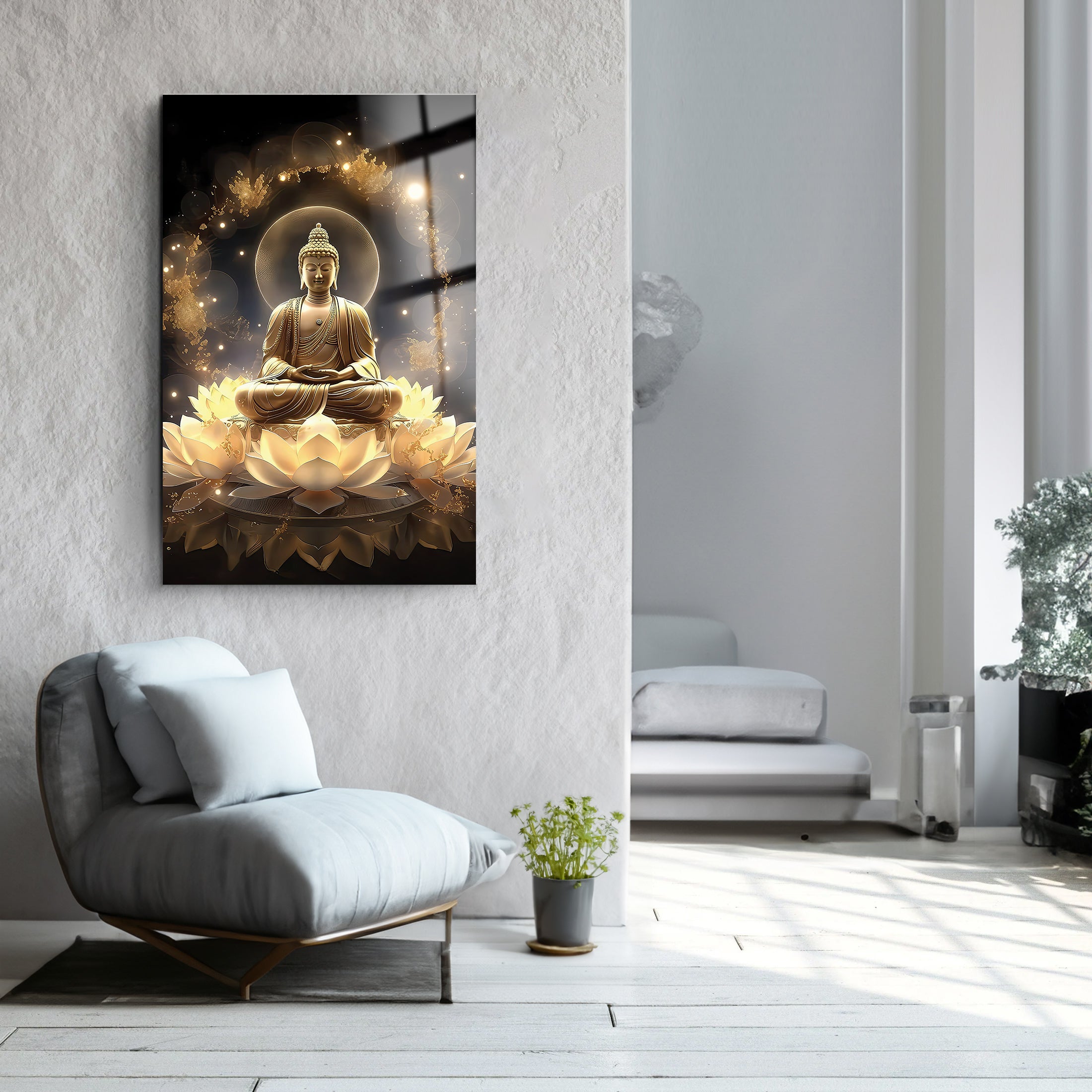 Buddha 3 | Glass Wall Art