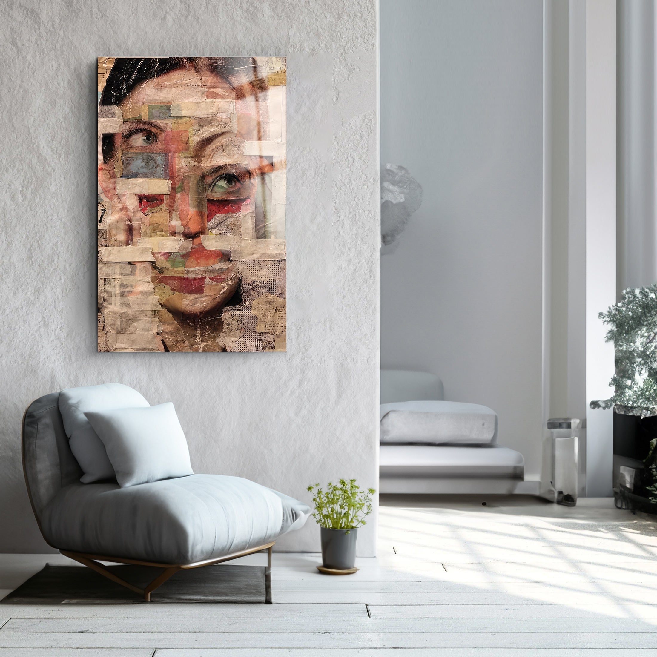 Abstract Eyes | Glass Wall Art