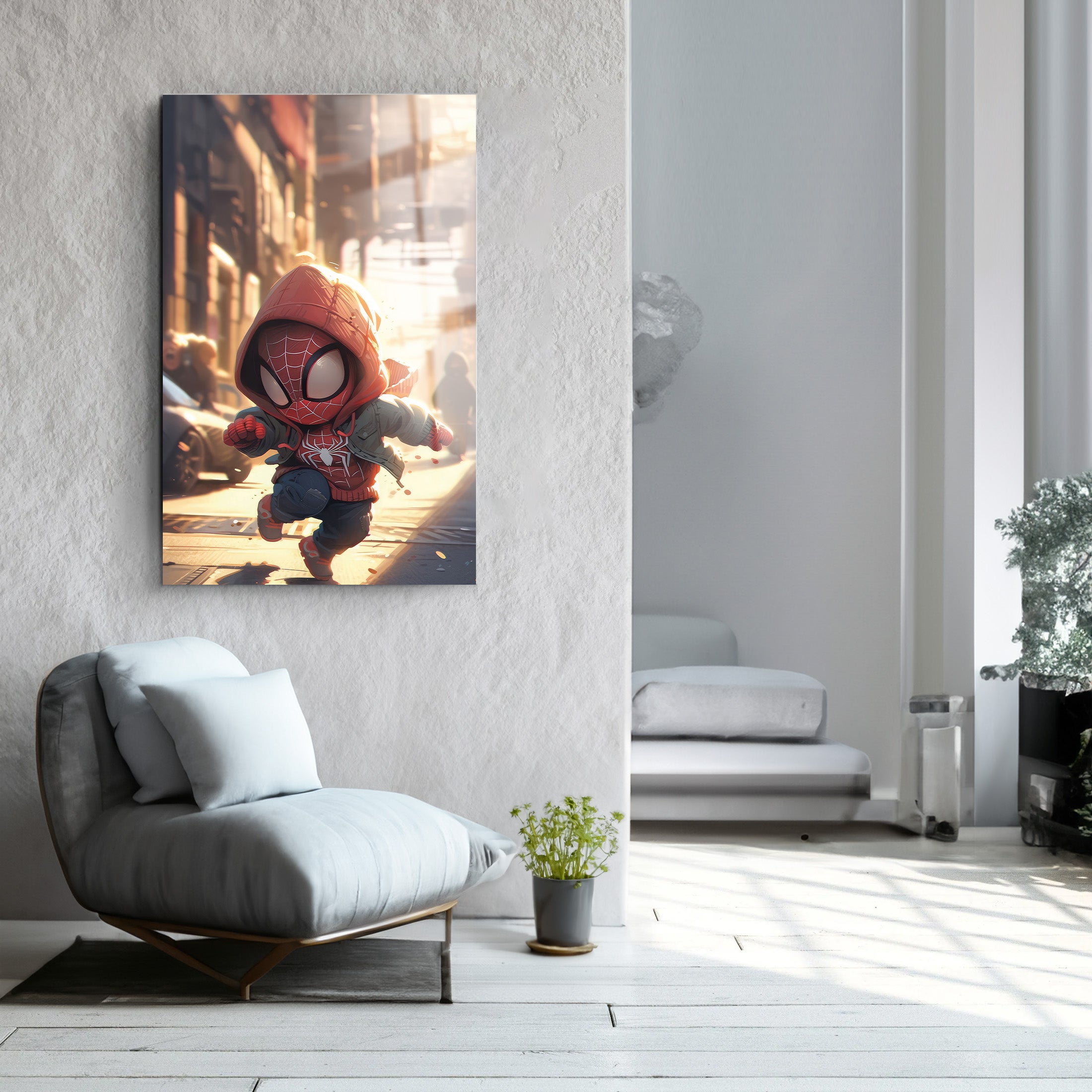 Baby Spiderman | Glass Wall Art