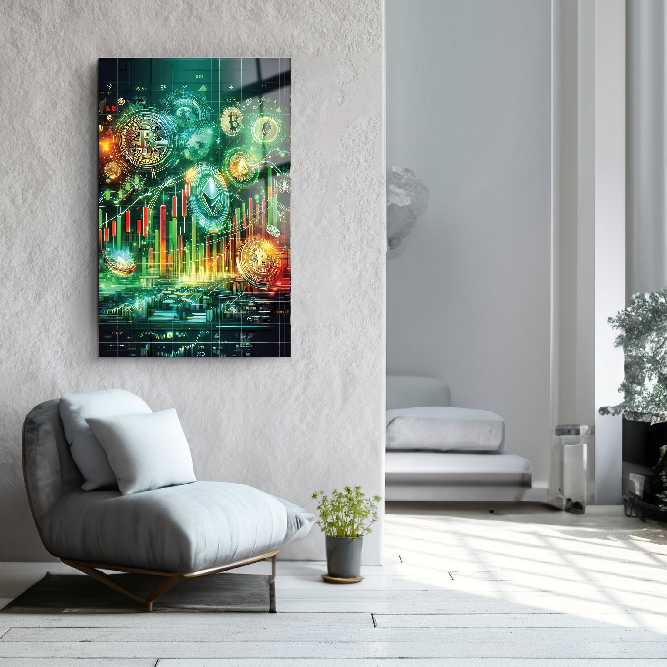 Crypto Word | Glass Wall Art